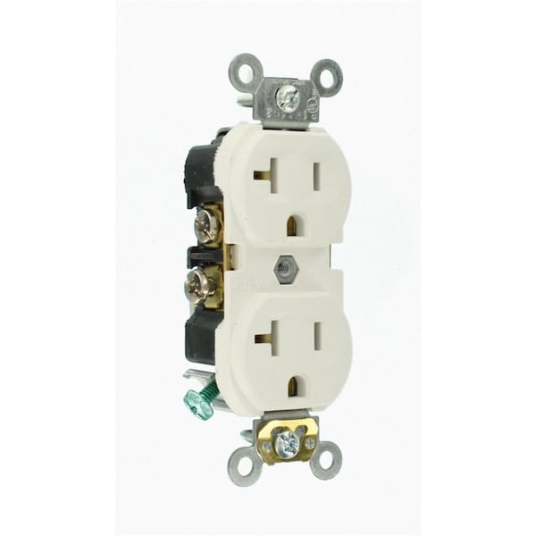 Gorgeousglow 20 A 125 V Duplex Receptacle - White, 10PK GO3545109 - main